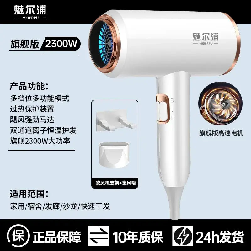 2300W + Professional + High Speed + Ionic + Hair Dryer For Women + Salon + Fast Drying + Overheat Protection