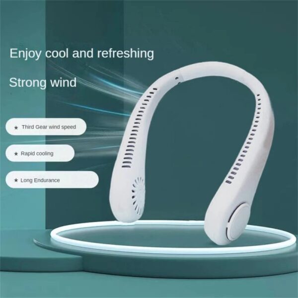 Neck Fan Bladeless - Portable Rechargeable 3 Speed